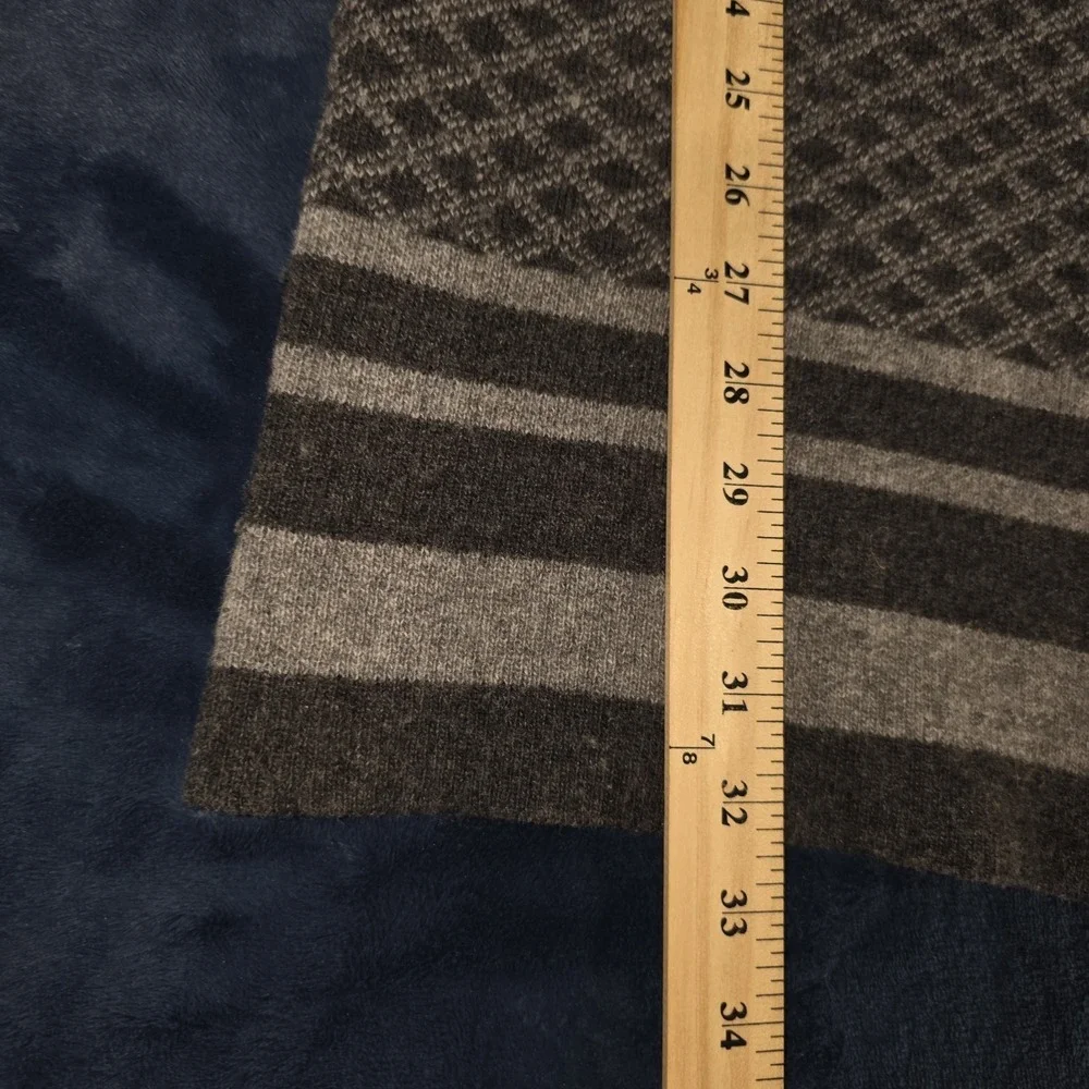 A. IDA Made In Italy Knit Cardigan Wool Blend Button Up Geometric Pattern Medium - Picture 9 of 14
